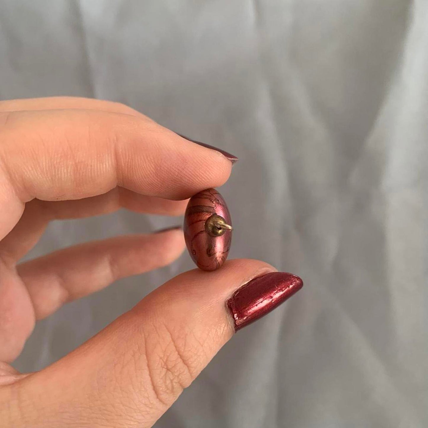 Purple Swirl Bead Charm / Pendant