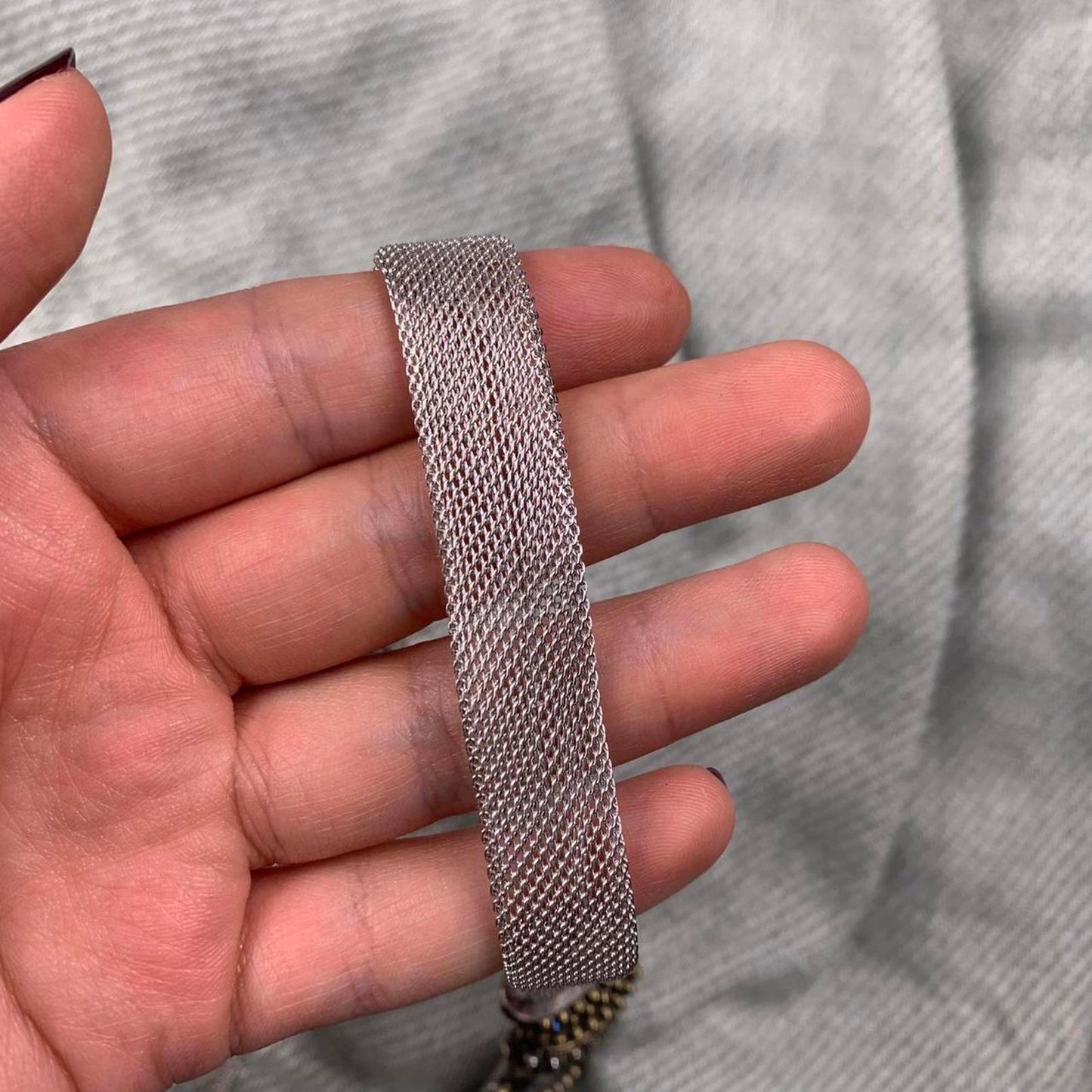 Pre-loved Per Una M&S Necklace Silver-tone and Mesh