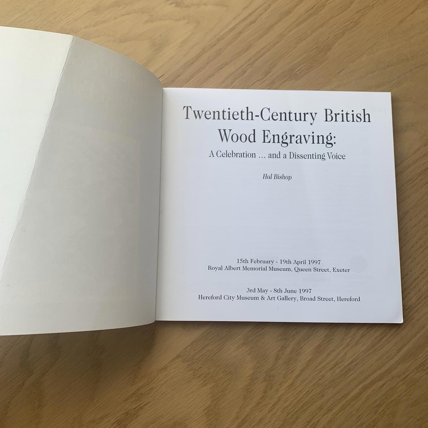 Twentieth Century British Wood Engraving Paperback Book (1997) by Hal Bishop