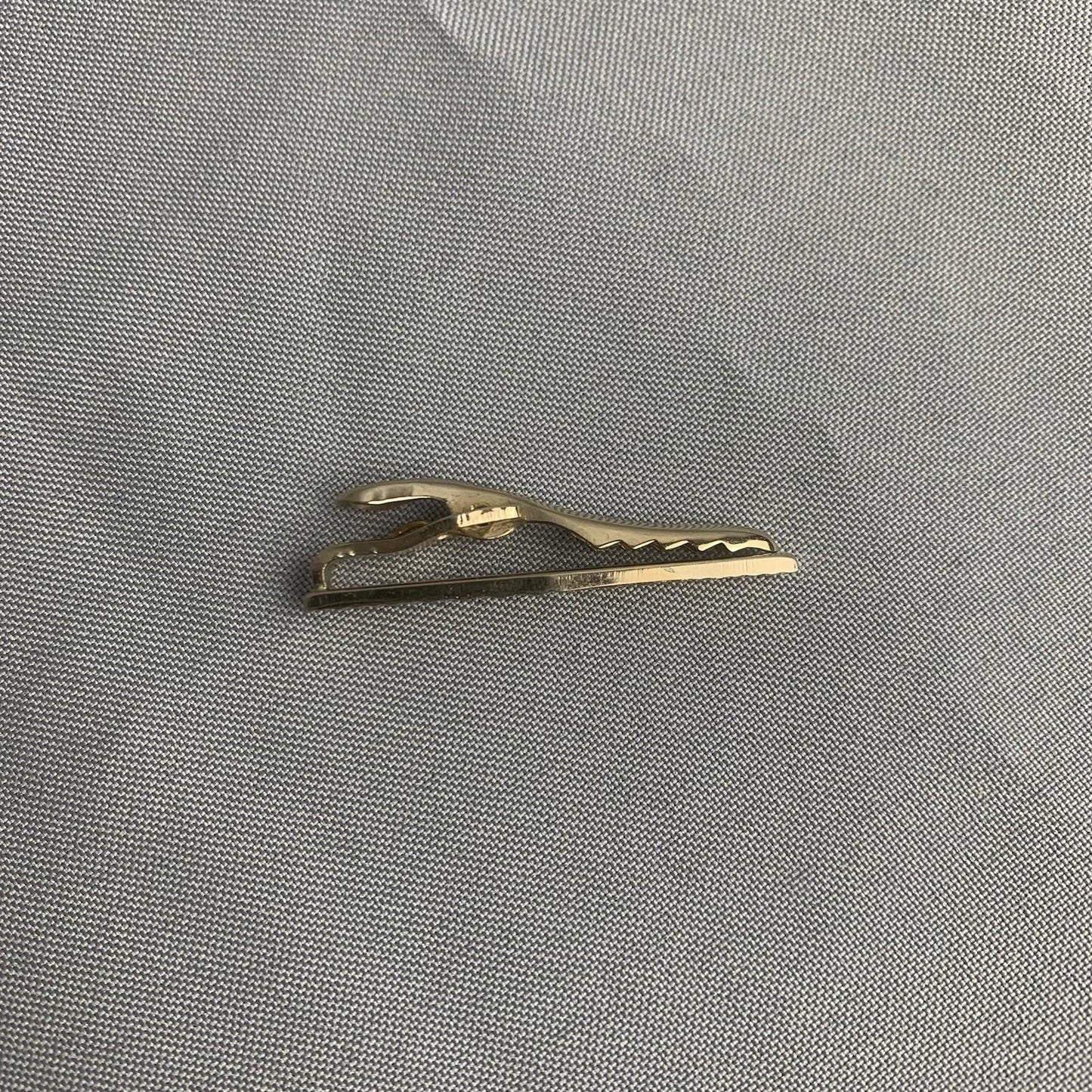 Vintage Geometric Tie Clip (Marked Nippy Clip, Made in England, Imitation)