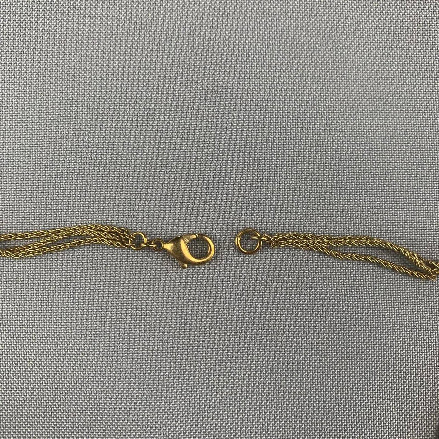 Faux Pearl and White Crystal Station Necklace (~21cm length)