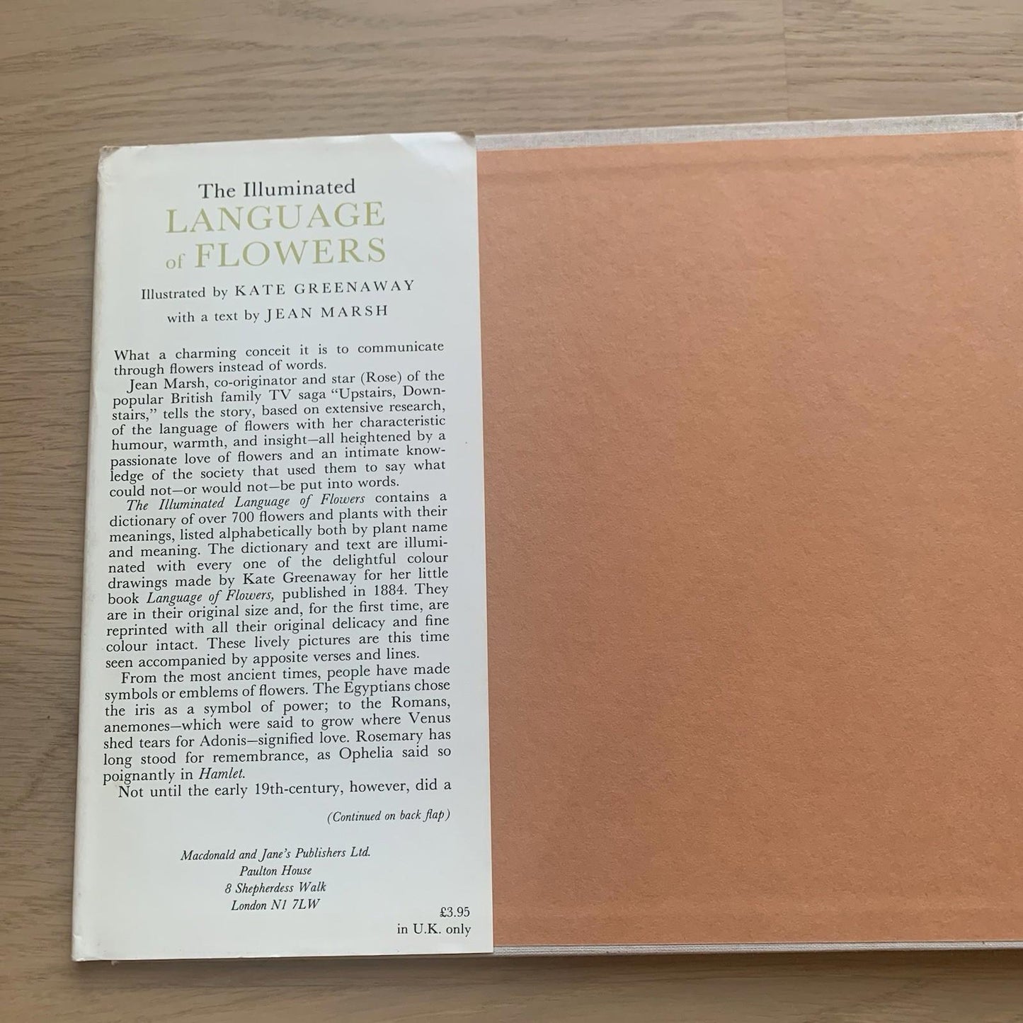 The Illuminated Language of Flowers (Hardcover, 1978) Jean Marsh/ Kate Greenaway