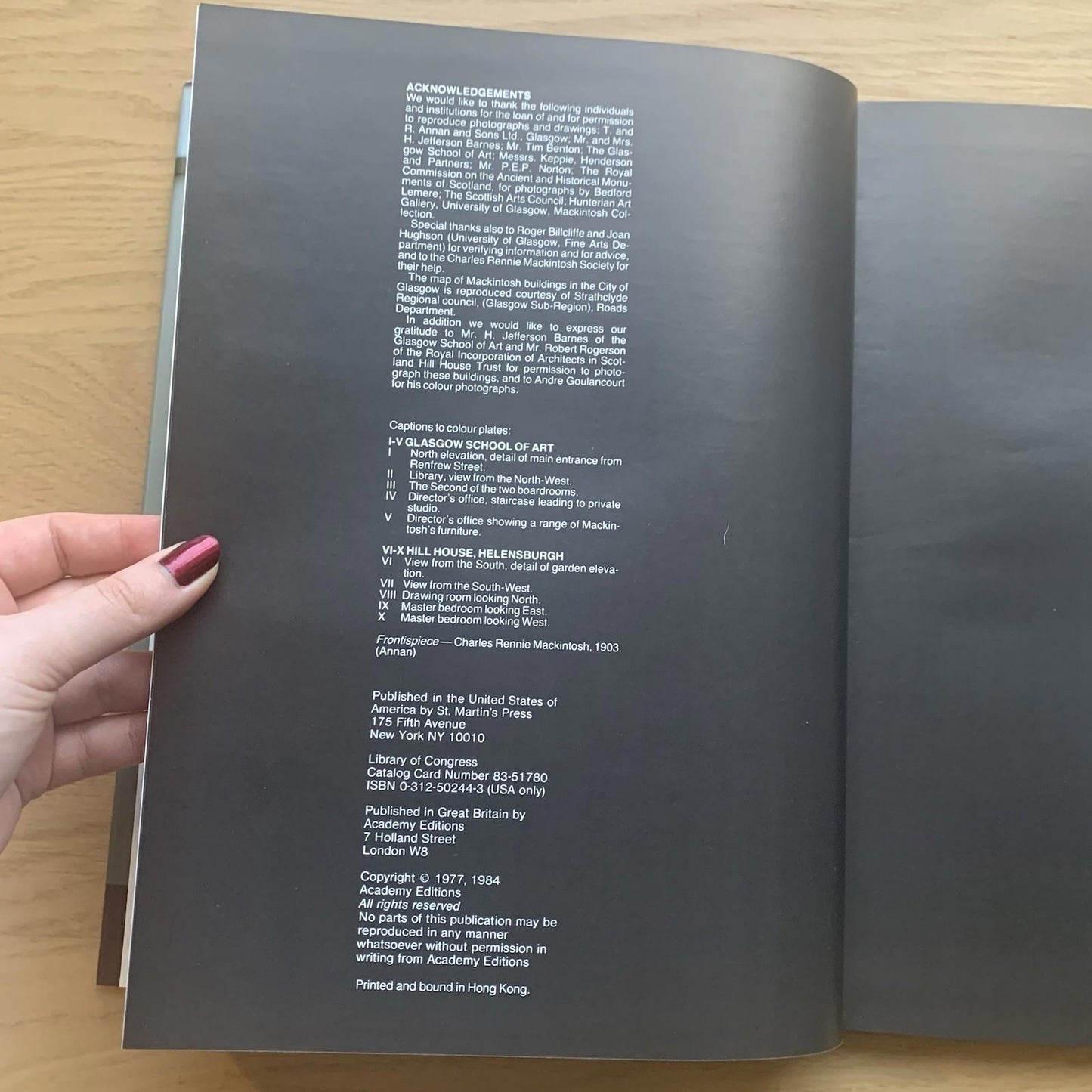 MACKINTOSH ARCHITECTURE book (Hardcover, 1984) with dust jacket Academy Editions