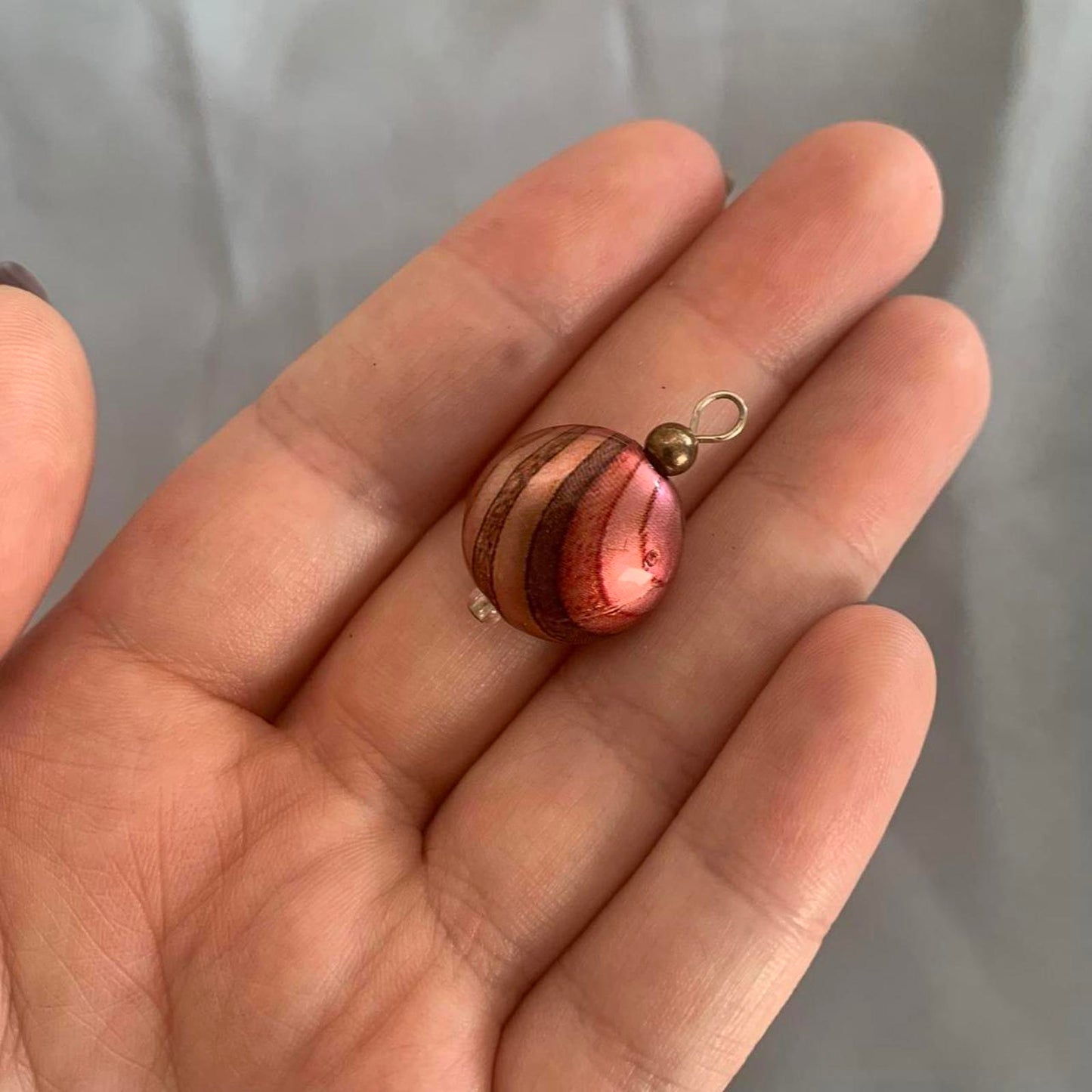 Purple Swirl Bead Charm / Pendant