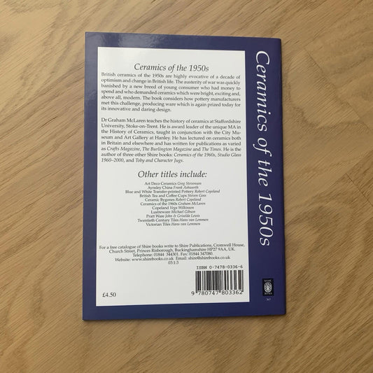 Ceramics of the 1950s by Graham McLaren (Paperback, 2003) The Shire Book